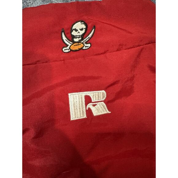 Russell Athletic Tampa Bay Buccaneers Windbreaker Jacket Men’s XL Half zip Red - Picture 7 of 7